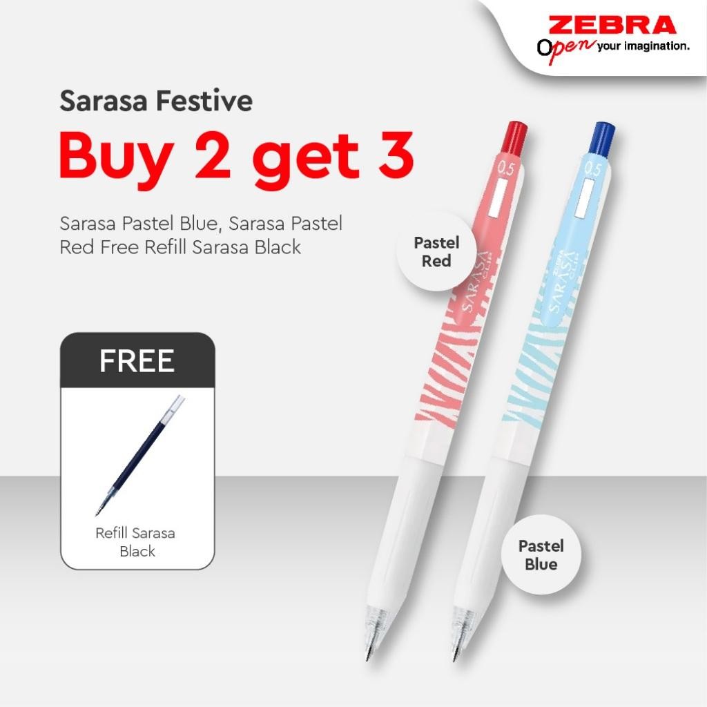 

NEW PRODUCT ZEBRA PAKET SARASA CLIP PULPEN PENA 0.5 MM RETRACTABLE BALLPOINT WATER BASED ALAT TULIS - GRATIS FREE REFILL SIENNAOUTLET487