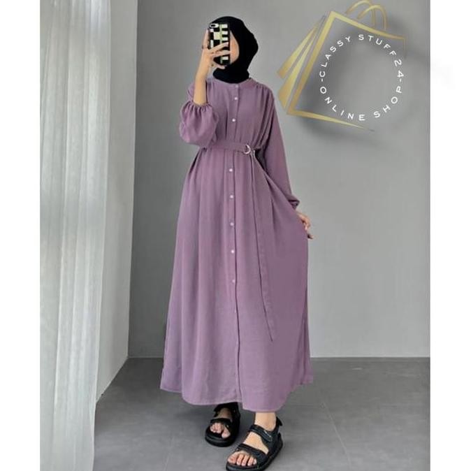 GAMIS SYIFA CRINKLE AIRFLOW | GAMIS TERBARU LEBARAN 2023 | GAMIS | baju gamis lebaran 2023 mewah gam