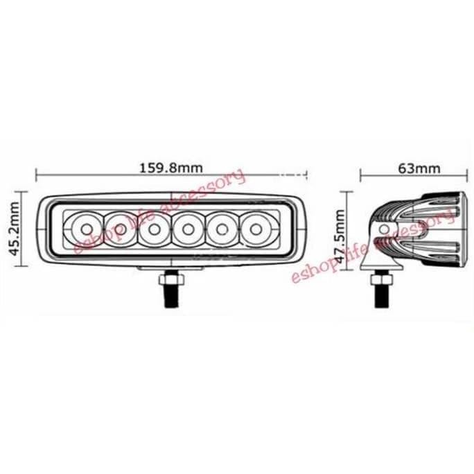 LED Bar Lampu sorot LED  Offroad Drl waterproof white