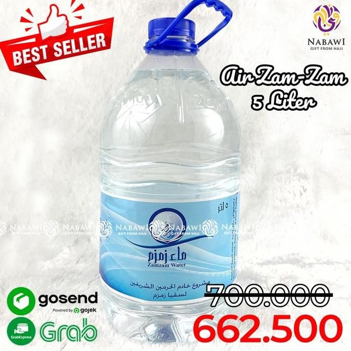 

Buruan beli] KHUSUS GOSEND!! Air Zamzam 5 Liter Asli 100% Original Oleh Oleh Haji dan Umroh