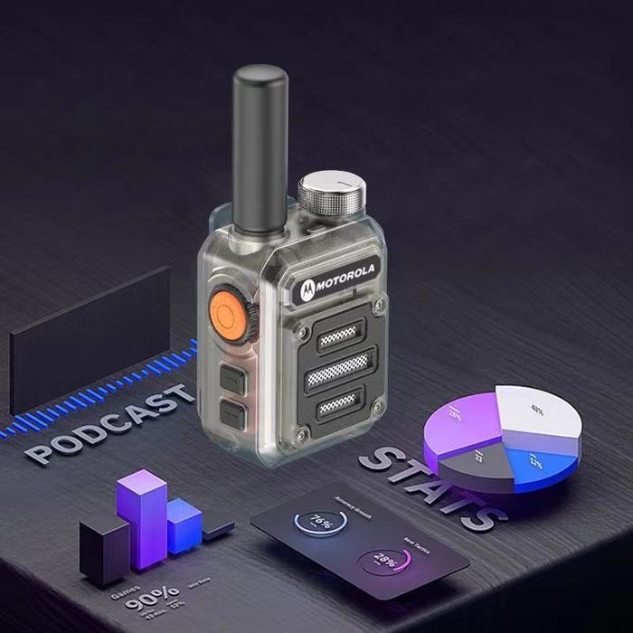 Motorola Walkie Talkie Mini(30 Watt) Radio Dua Arah Mt-918 Ht Kekuatan Tinggi 29800Mah Baterai Frequ