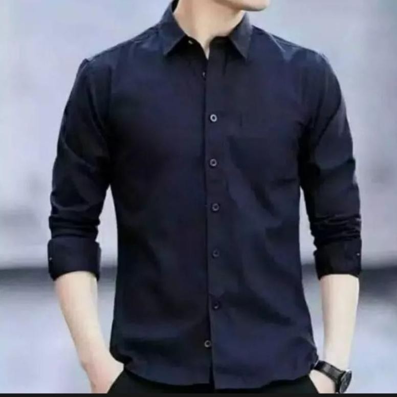 At43 yt- PROMO (COD)  PUTIH KANCING PUTIH Kemeja Pria Lengan Panjang Sage Green Soft Green Hitam Abu