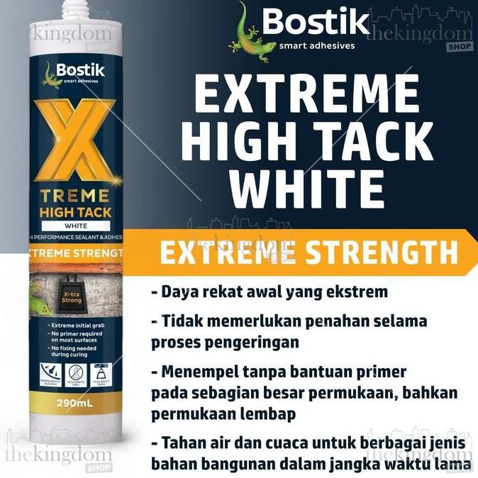 

TERBARU - Bostik Xtreme High Tack 290ml Sealant & Adhesive Extreme Strength Elastic White Lem Perekat Dinding