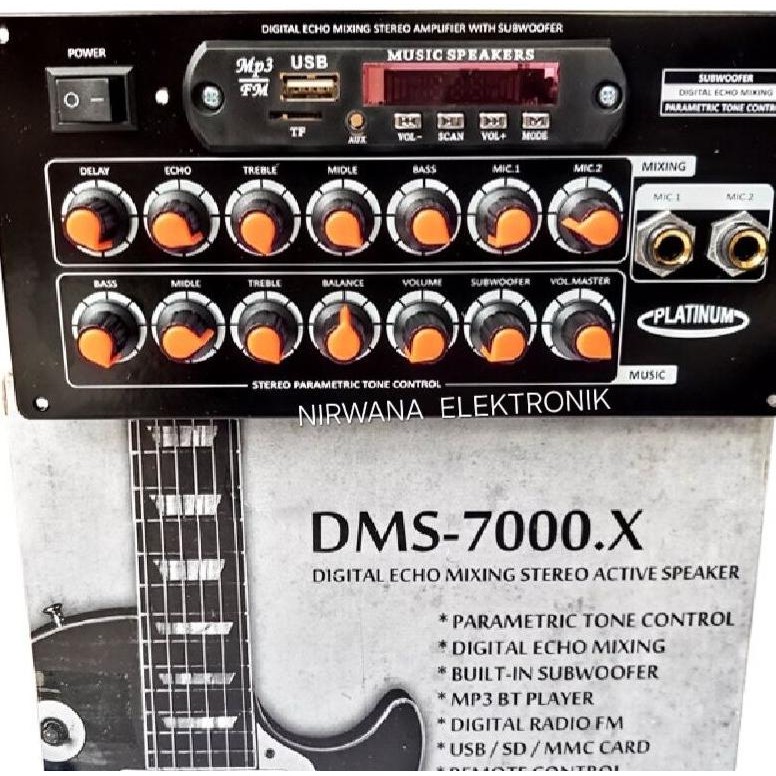 KIT POWER AMPLIFIER AKTIF MP 3 BLUETOOTH BT DMS 7000 DMS 7000