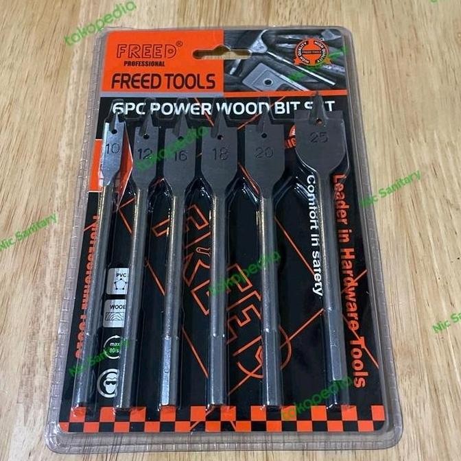 Mata bor kipas FREED 6 PCS / Mata bor lubang kayu model kipas 6 PCS BARU
