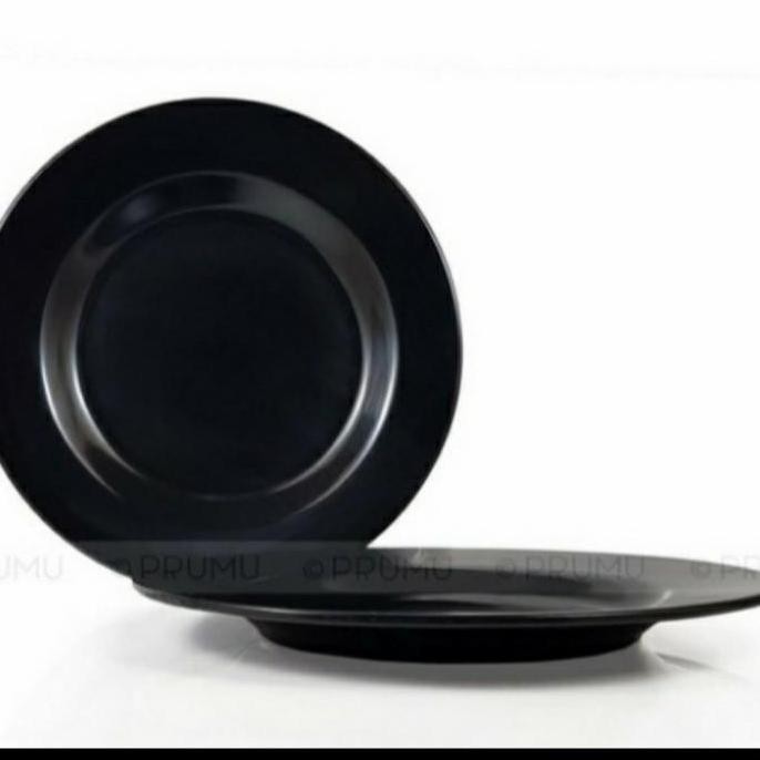 :0:0:0] Piring Makan Nasi Sayur Lauk Melamin Ceper Hitam Putih Warna Warni Premium Unica 9" Awet Ant