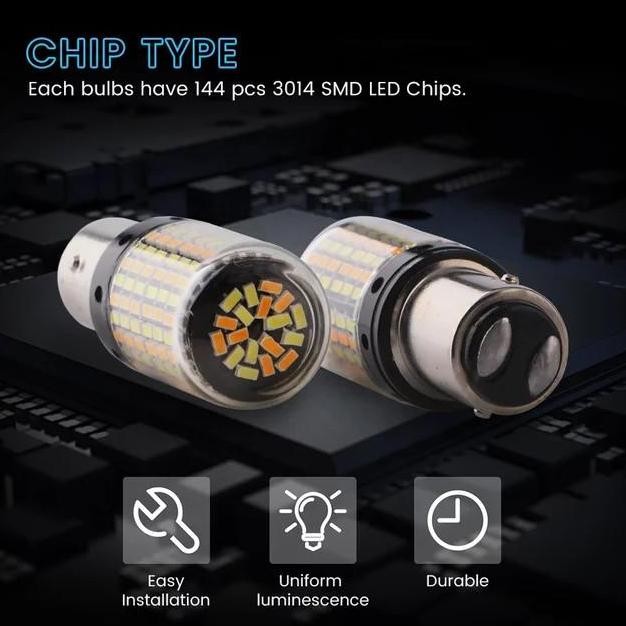 New BOBLTECH Lampu Rem Mobil Led Bayonet 2 Kaki Bay15D 1157 ZEUS Car CANBUS (2 Buah)