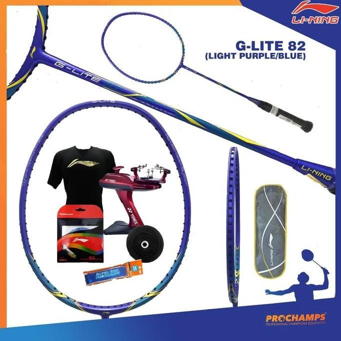 Produk Baru PAKET LINING G LITE 82 RAKET BADMINTON ORIGINAL