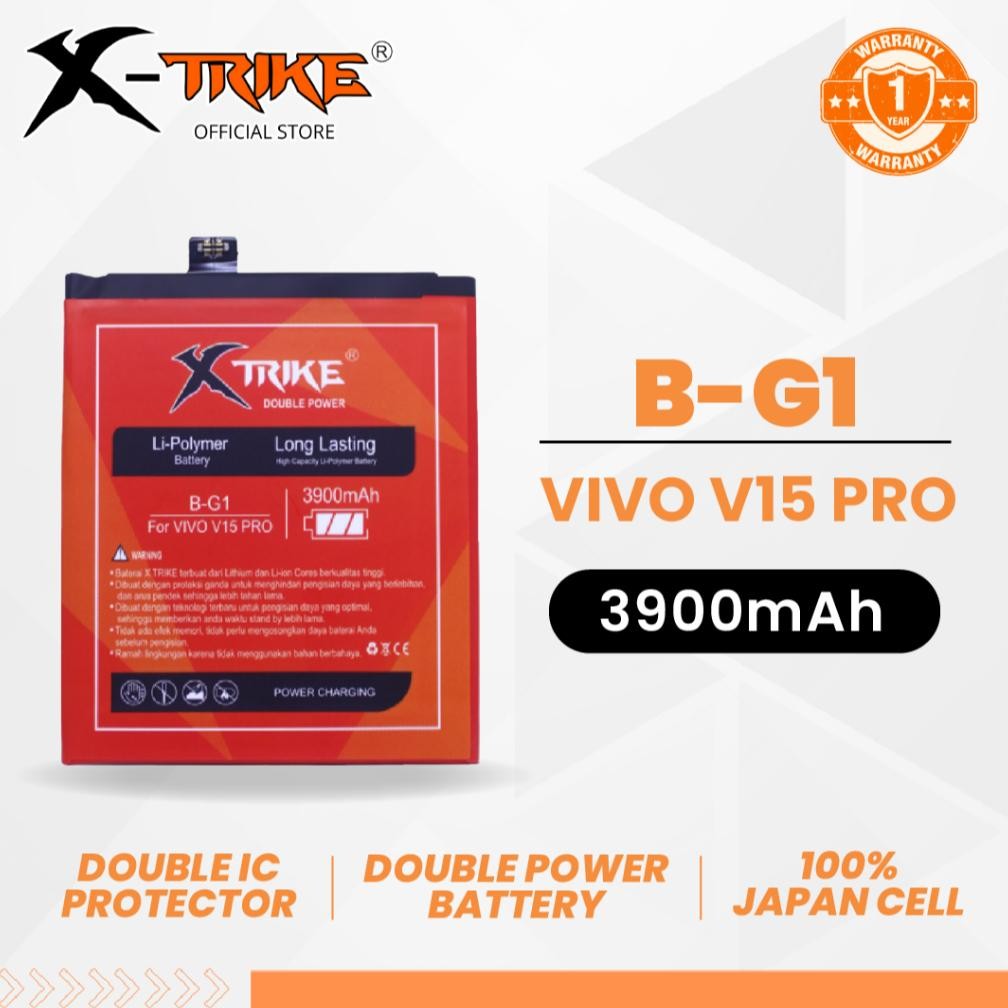 NAMPOL XTRIKE Baterai Vivo V15 Pro B-G1 Double Power