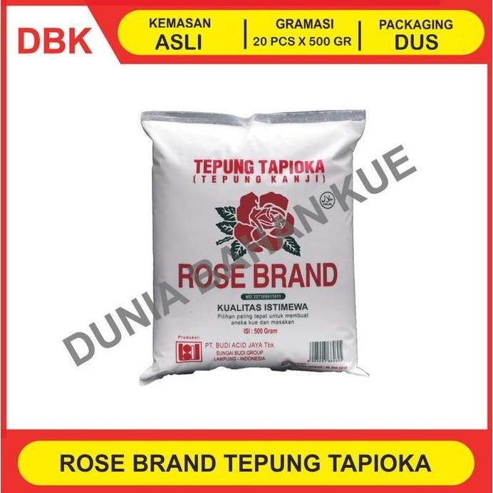 Terlaris Tepung Tapioka Rose Brand 500 Gr - 1 Dus 20 Pcs / Tepung Kanji
