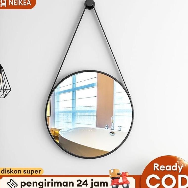 Cermin Gantung Dinding Cermin Aesthetic Minimalis Cermin Bulat Aesthetic 60CM