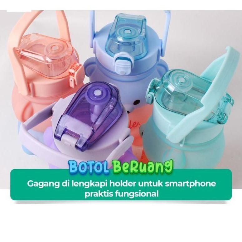 Aq-54 Botol Minum Anak 1300 Ml Botol Gemoy Beruang Original 1.3 Liter Botol Viral Motivasi 1,3 Liter