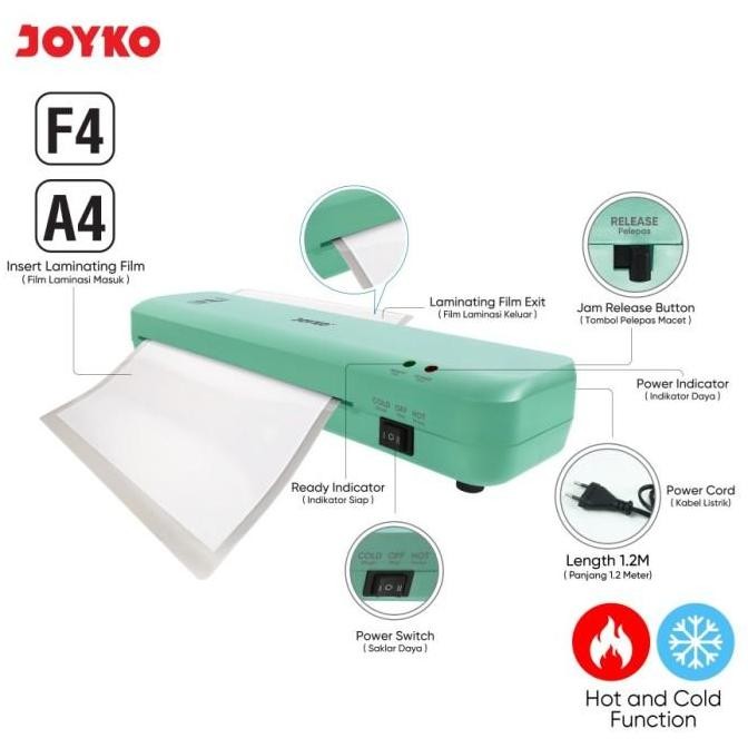 

Laminating Machine / Mesin Laminasi Joyko LM-07CO A4 F4 Folio / Hot & Cold