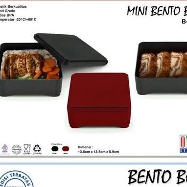 :=:=:=:=] Mini Bento Box Plastik Onyx Ompreng Kotak Makan Kecil Saji Nasi Sayur