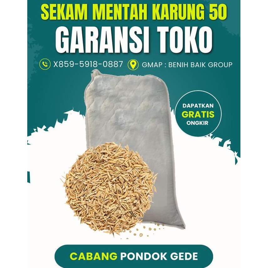 

Terlaris Sekam Mentah Karungan Beras Besar Media Tanam Karung 50 Kg Kulit Padi