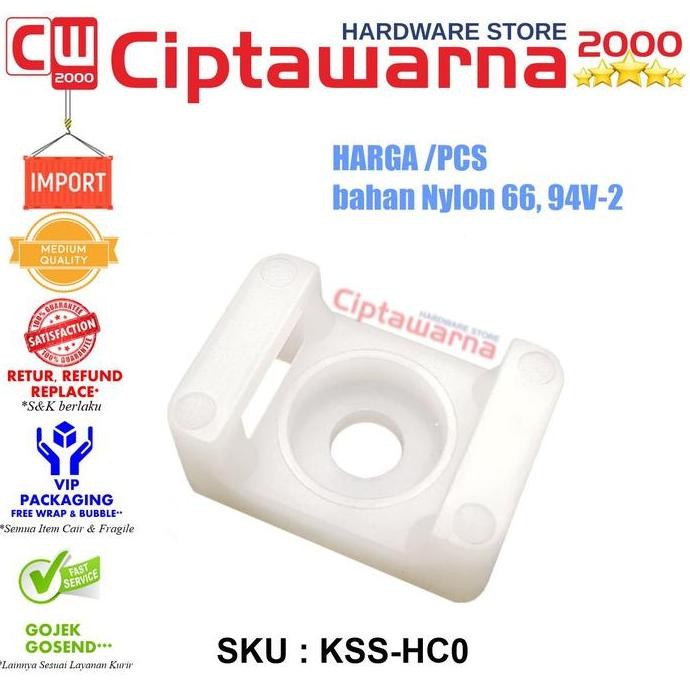 

#####] KSS Saddle Tie Mount HC-2 Putih - holder kabel