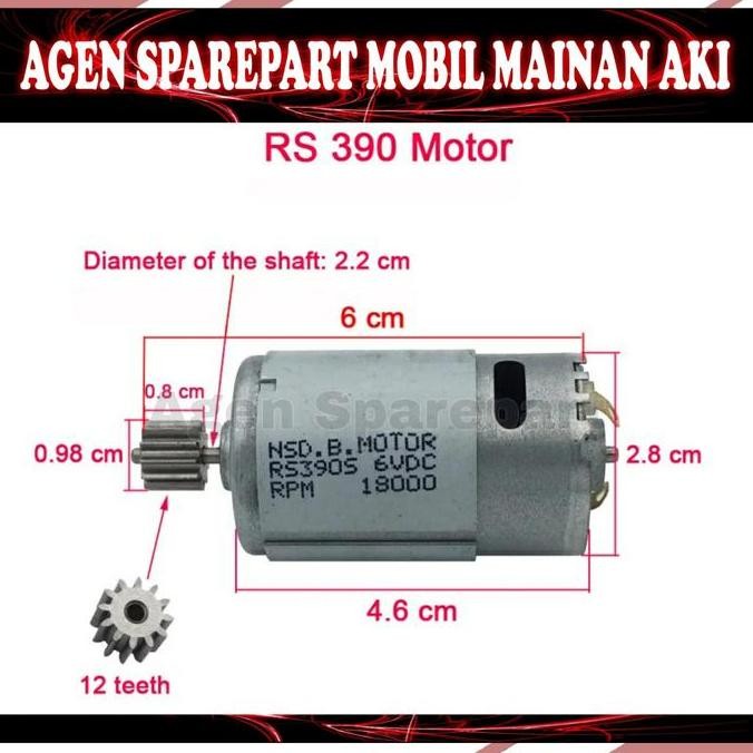 Terjangkau Type 390 (Kecil) Dinamo 12V Mobil Motor Mainan Aki