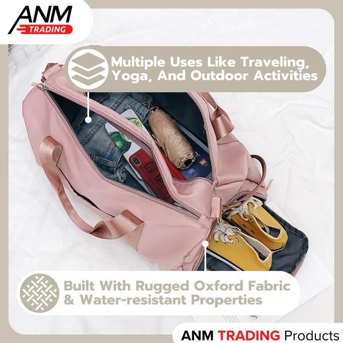 Tas Travel / GYM / Sport Bag Pria Wanita Unisex Canvas Duffel/Weekender Bag