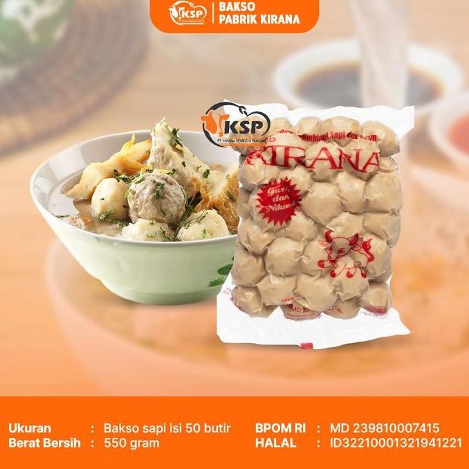 

Kirana Bakso Ukuran Kecil Isi 50 Butir Berat 550 Gram Food Frozen Makanan