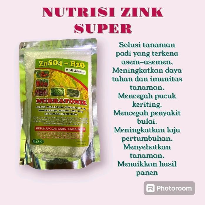 

Terlaris Nurratonix Znso4-H2O Kemasan 800 Gram Pupuk Nutrisi Zink Untuk Cegah Dan Atasi Asem2En Pada Tanaman Padi