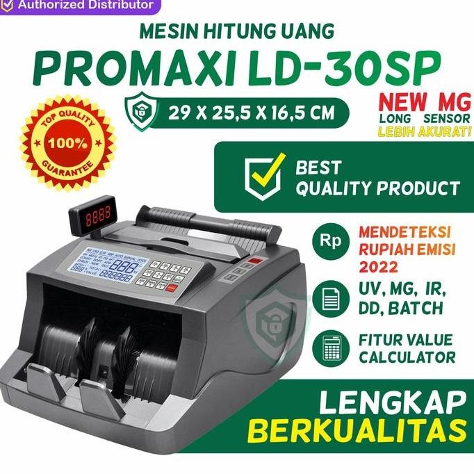 

Mesin Hitung Uang Cek Keaslian Uang Promaxi LD30SP (UV, MG, IR, DD)