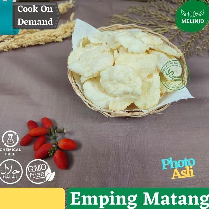 

Emping Melinjo Gurih Crunchy (Medium) Kualitas Export DiGoreng Fresh