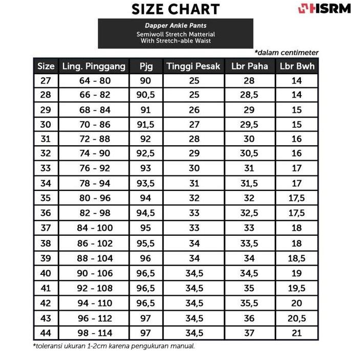 Sale Hsrm Dapper Ankle Pants Big Size | Celana Ankle Pants Pria Jumbo