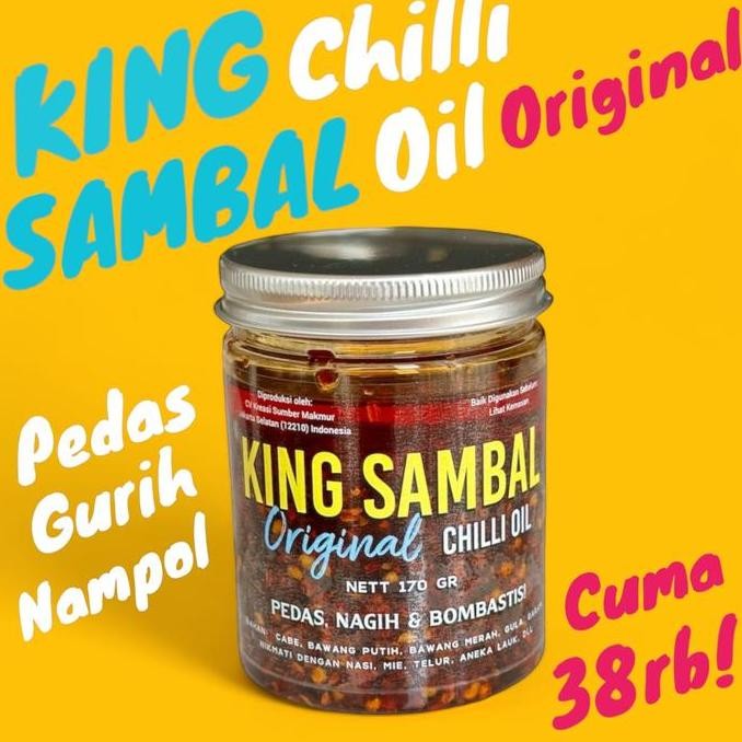 

KING SAMBAL ORIGINAL Chilli Oil, Sambal Bawang, Sambal Pedas, Hot Sauce, sambal Asin Manis Instan, Masakan Bahan, bumbu masakan, saos masakan, bumbu nasi goreng, bumbu mie chilli oil, minyak pedas