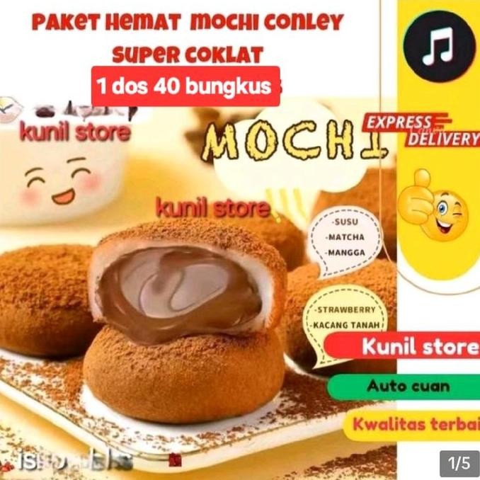 

HARGA KAGET COD CONLEY MOCHI SUPER COKLAT 1 DUS 40 PCS HALAL BPOM. Manis Food Chocolate EXP JULI 25