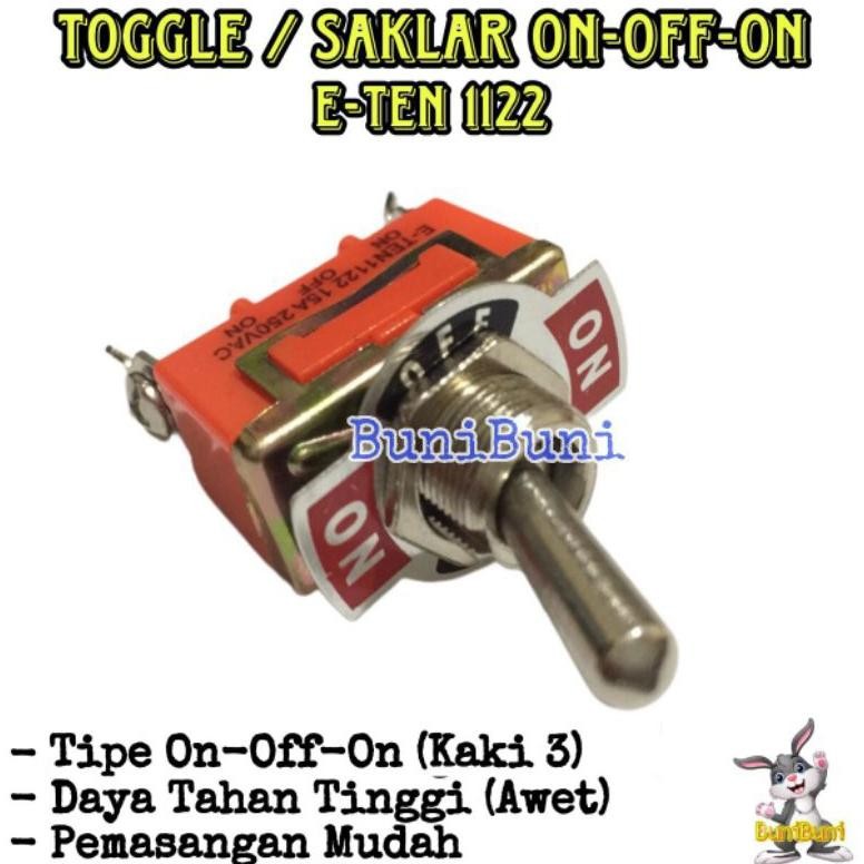 Premium Toggle On Off On 1122 Kaki 3 / Saklar Switch Togel On Off On 3 Pin Kaki Universal Untuk Moto