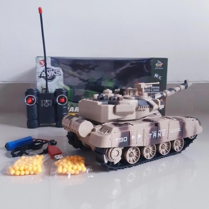 Diskon Mainan Rc Tank Remote Control Rc War Tank Remot Bisa Battle Tembak Peluru - Light & Sound Set