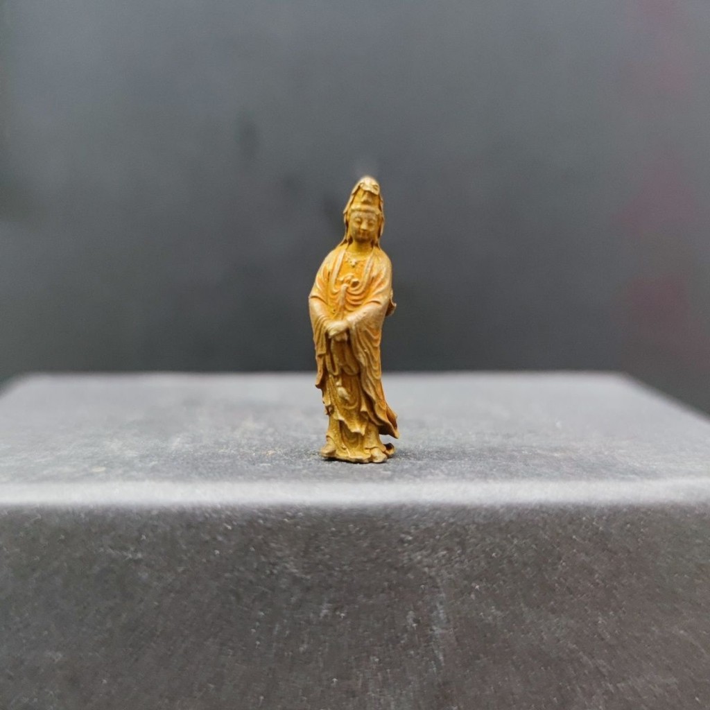 Patung Buddha Tembaga Murni Rulai Batu Rockery Aksesori Fotografi Makro/Patung Buddha Ornamen Miniat