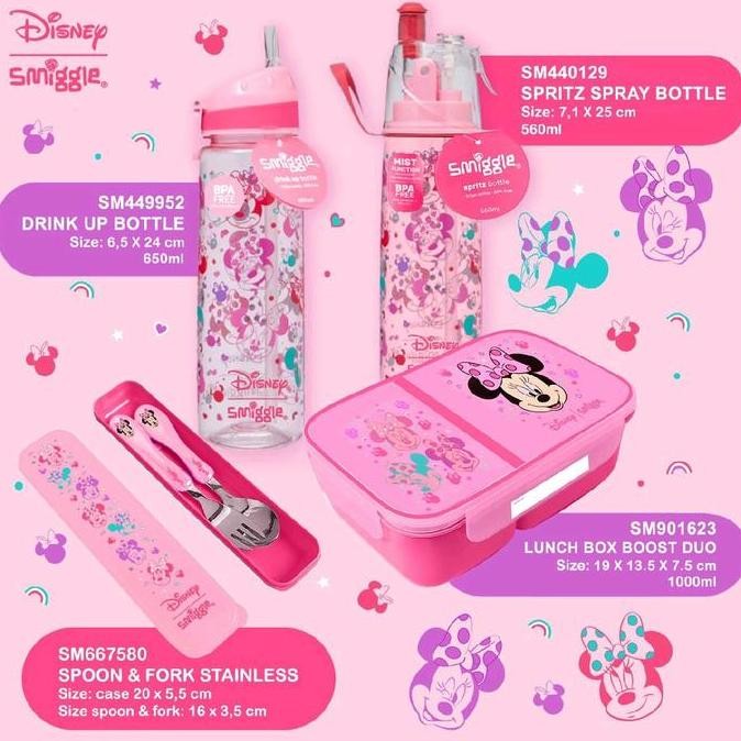 Smiggle Disney bottle/lunchbox/spoon set
