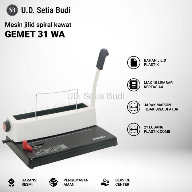 

NEW Mesin Jilid Spiral Kawat GEMET 31 WA Asli dan Bergaransi