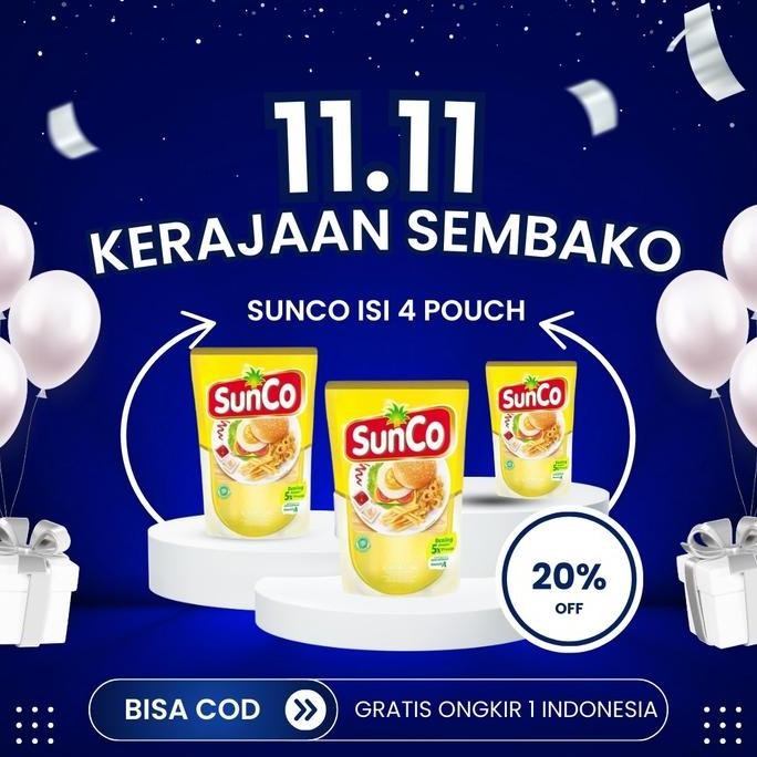 

[KERAJAAN SEMBAKO X SISCA] -MINYAK SUNCO KEMASAN 2 LITER ISI 4 POUCH