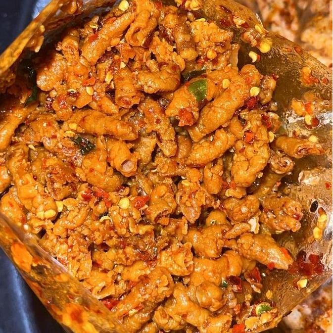 

1/2KG - Usus Goreng Crispy Pedas Daun Jeruk Cemilan Kang Asep Food snack