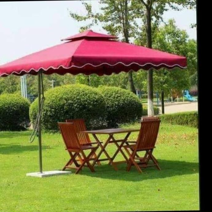 Tenda Payung Gantung,Payung Taman,Cafe, Shower Kotak,Kaki Besi Silang