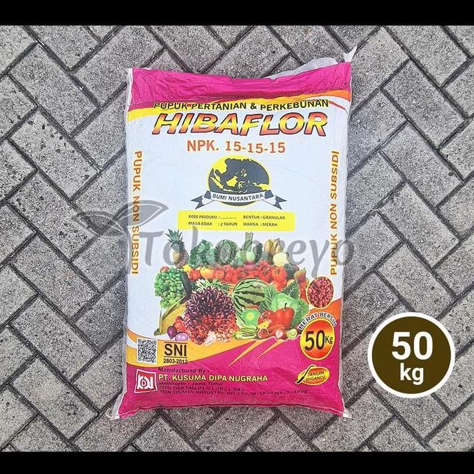 

Terlaris Pupuk Hibaflor Npk 15 15 15 Berat 50 Kg Kp Via Gosend Grab