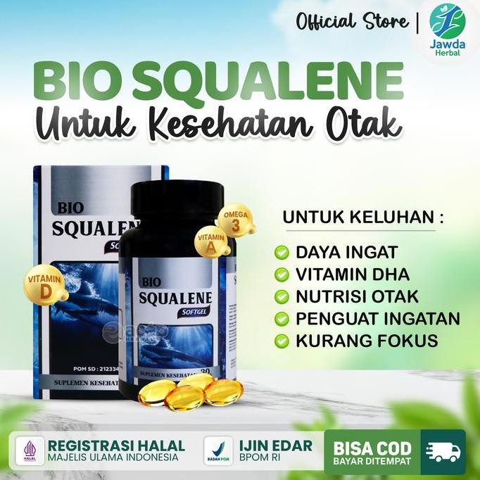 

Terlaris Bio Squalene Ekstrak Minyak Hati Ikan Omega 3 Vitamin D Untuk Kesehatan Otak Daya Ingat Penambah Konsentrasi 30 Softgel