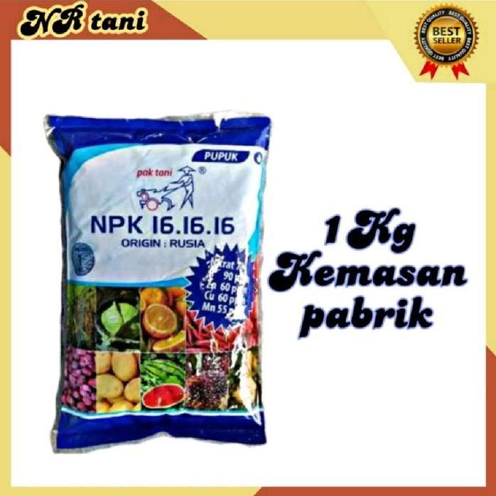 

Terlaris Pupuk Npk Pak Tani Mutiara 16-16-16 1 Kg Penyubur Buah, Bunga, Daun.