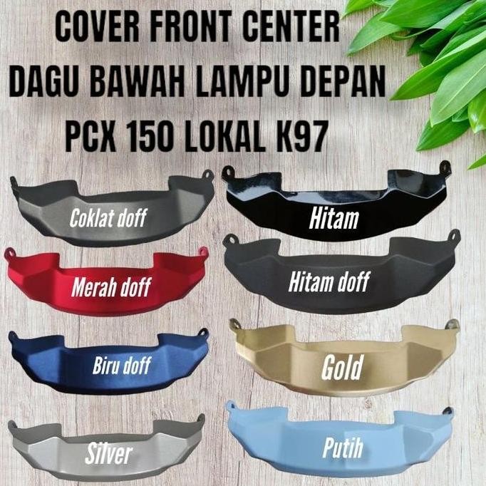 Promo cover front center dagu pcx 150 new lokal K97 hitam putih silver gold COD
