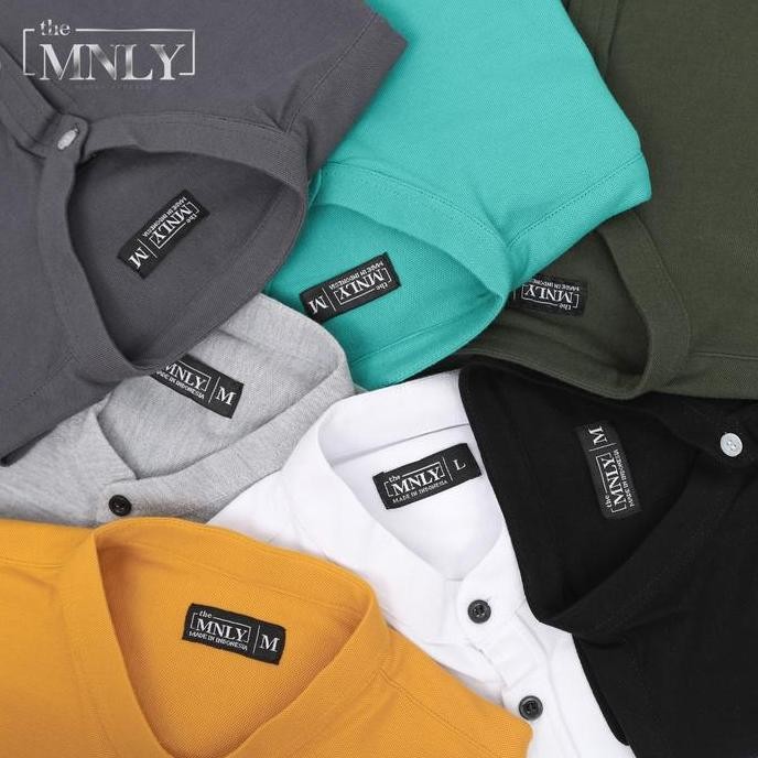 Kemeja Pria Lengan Pendek Collarless Premium Pique the MNLY Original