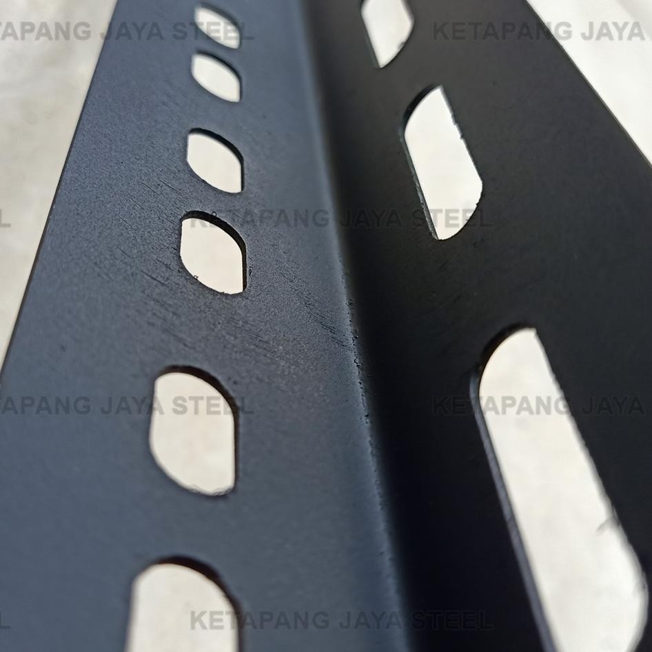 IK Besi siku lubang 2 mm, 75 cm Hitam BAGUS dan MURAH