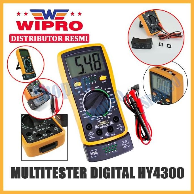 WIPRO MULTITESTER DIGITAL AVOMETER MULTIMETER MULTI TESTER HY4300