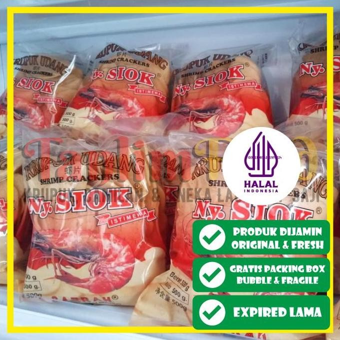 

Ny. Siok - Krupuk Kerupuk Udang Oval / Shrimp Crackers 500gr