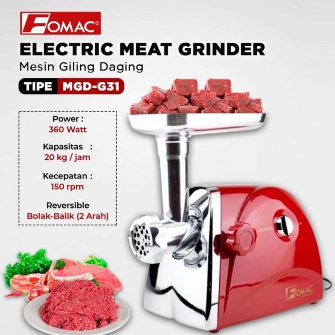 Miliki Fomac Mesin Giling Daging Listrik Penggilingan Daging Electric Meat Grinder Mgd-31 Mgd31 Foma