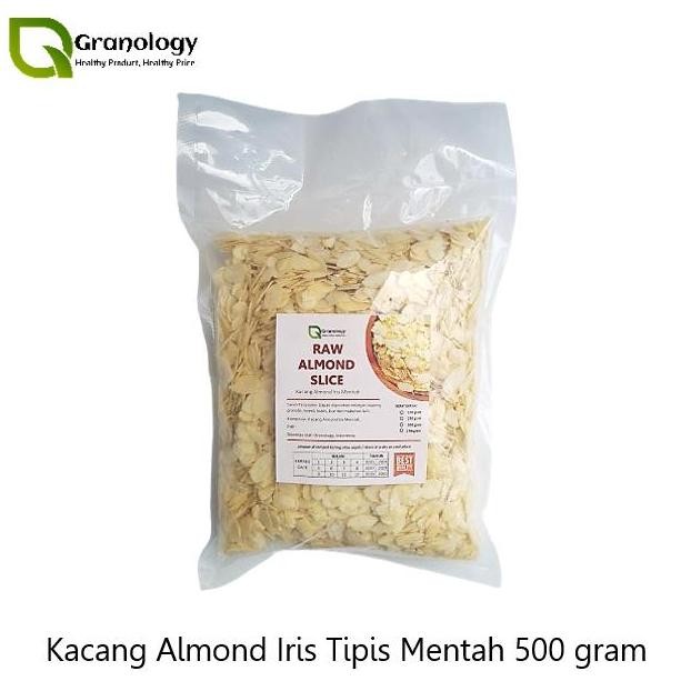 

Kacang Almond Slice Mentah / Raw Slice Almond - 500 gram