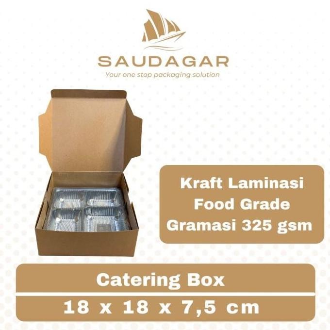

New Box Kotak Nasi Katering Ukuran 18X18 Per 100 Pcs