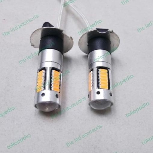 New LAMPU LED FOGLAMP H3 DENGAN 30 CHIP 4014 25 WATT ORANGE YELLOW