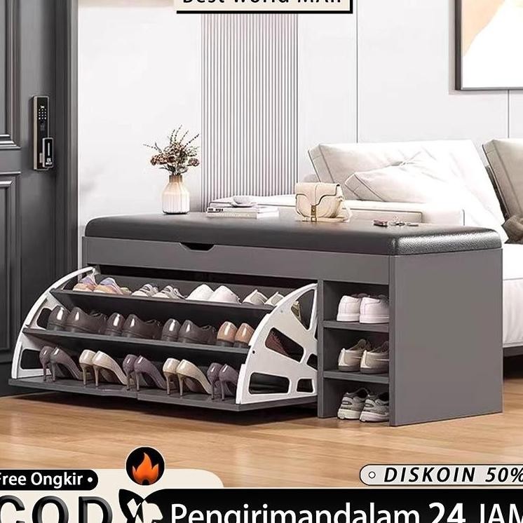 Rak Sepatu Kayu Lemari Sepatu Tertutup Lemari Sepatu Minimalis Rak Sepatu Sofa Lemari Sepatu Kayu Mi